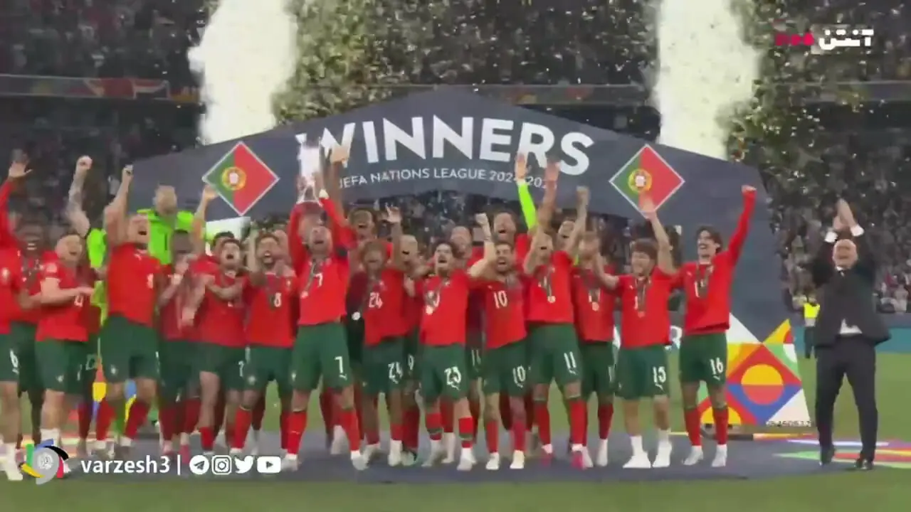 جشن قهرمانی پرتغال در لیگ ملت های اروپا