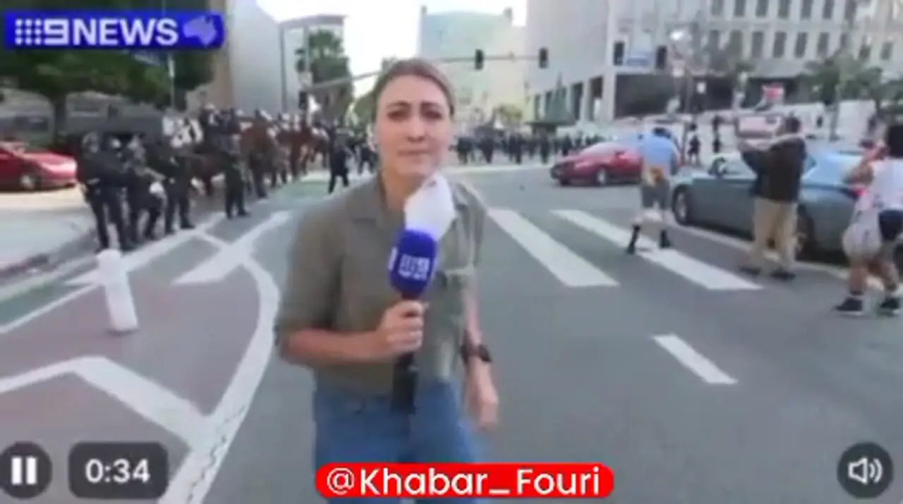 شلیک پلیس آمریکا به خبرنگار استرالیایی در جریان اعتراضات لس‌آنجلس