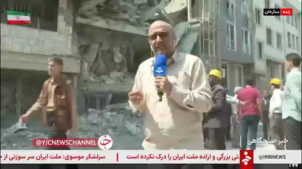 خبرنگار صداوسیما: دو پیکر جدید از محل حمله اسرائیل در ستارخان تهران از زیر آوار بیرون آورده شدند