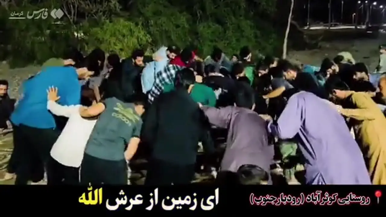 عهد عاشورایی مردم رودبار جنوب کرمان در دل شب