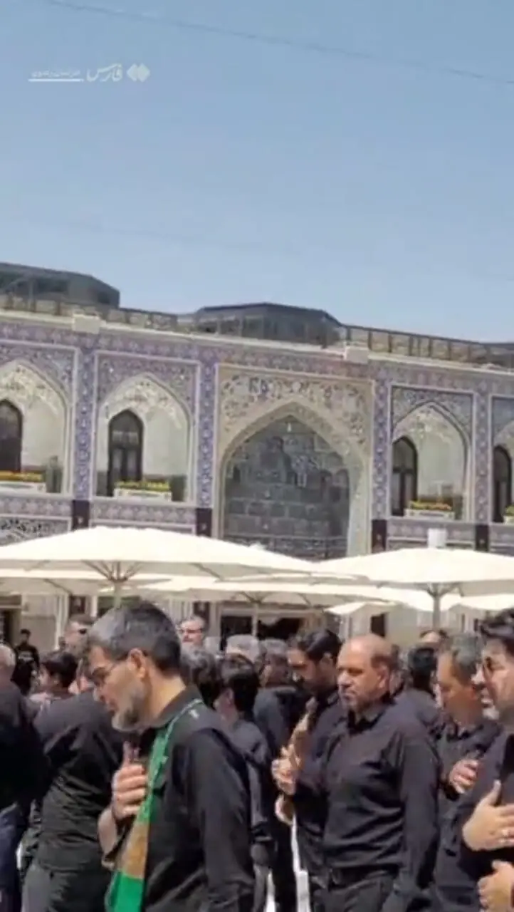 حال‌ و هوای حرم رضوی در روز تاسوعای حسینی