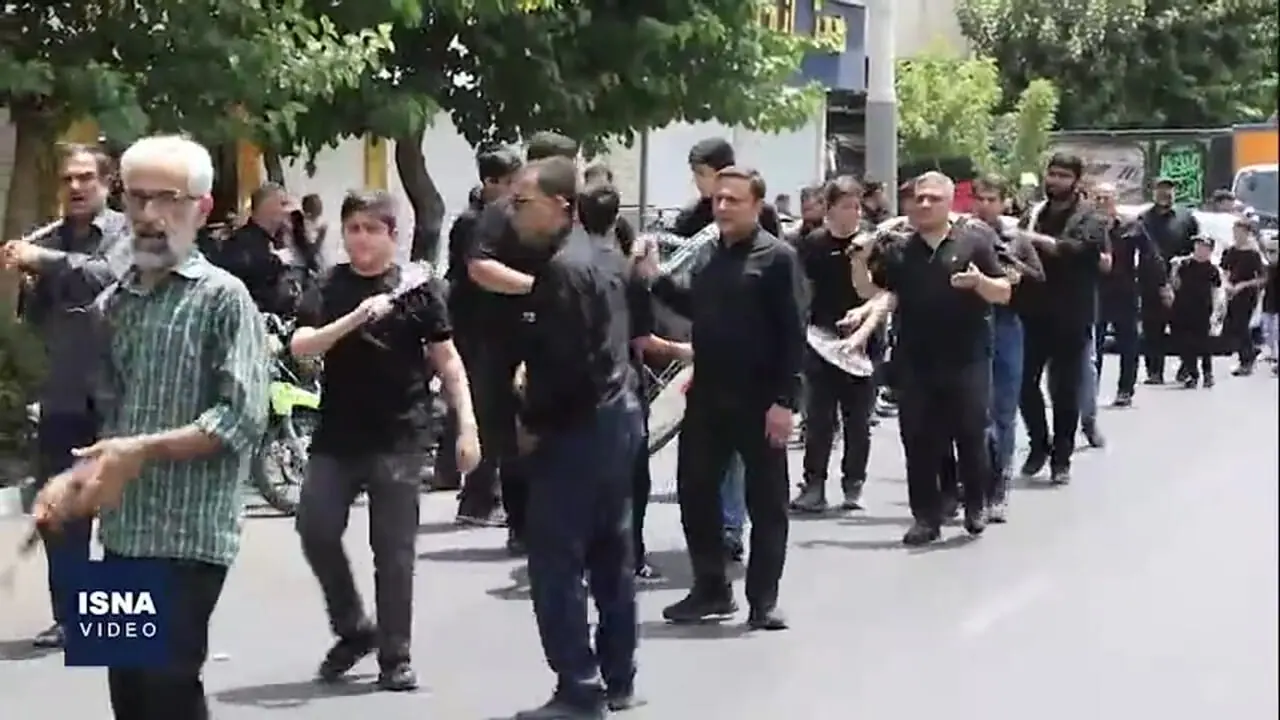 خیابان‌های تهران در ظهر تاسوعا