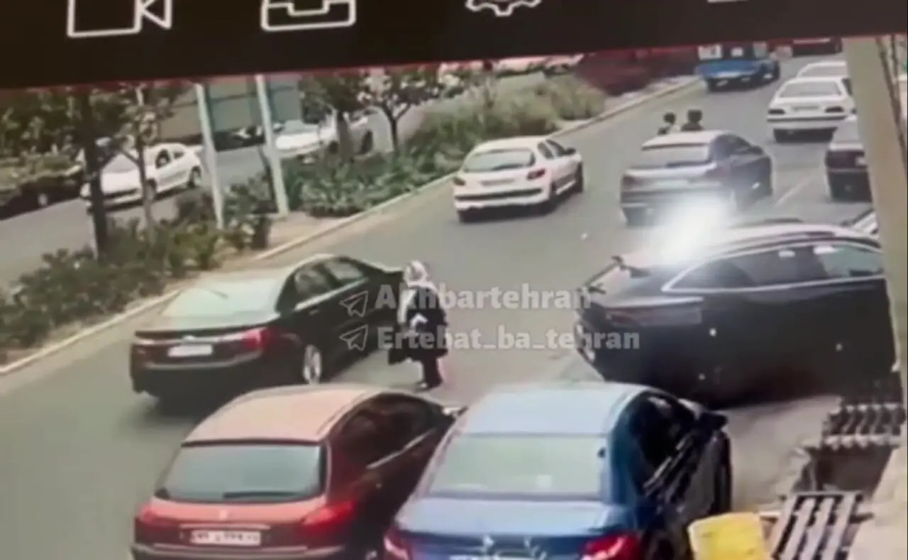سرقت وحشیانه گردنبند از یک خانوم در بلوار دریا سعادت‌ آباد تهران
