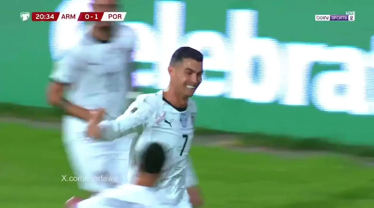 ویدیو: گل دوم پرتغال به ارمنستان توسط کریستیانو رونالدو
