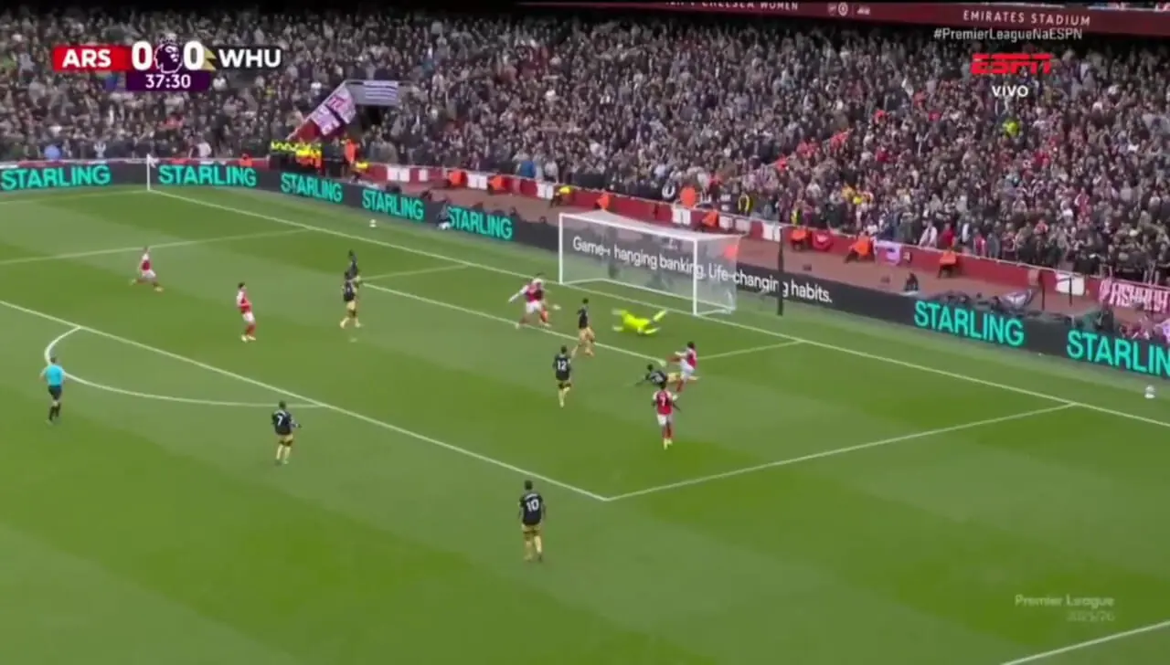 ویدیو: گل اول آرسنال به وستهام توسط دکلان رایس