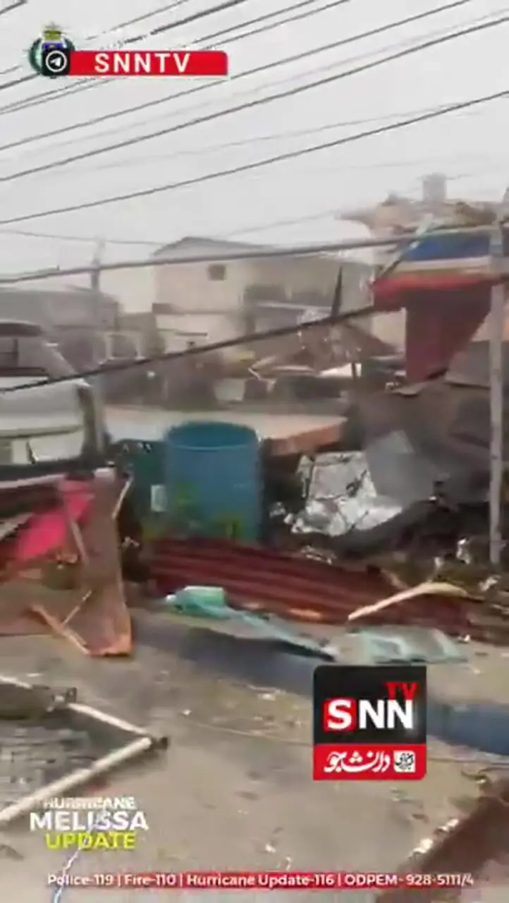 تصاویری از ویرانی های طوفان در جامائیکا