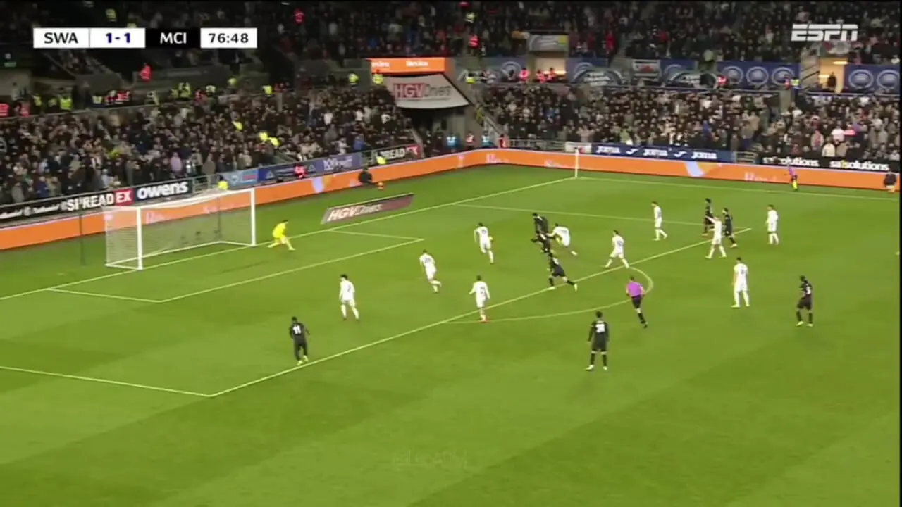 ویدیو: گل دوم منچسترسیتی به سوانسی توسط عمر مرموش