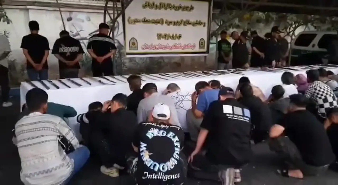 دستگیری ۱۰۰ نفر از حاملان سلاح سرد در شهرستان بهارستان