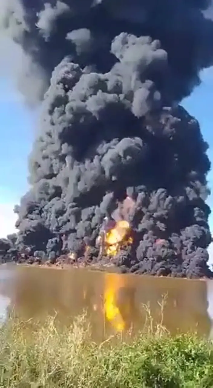 انفجار قطار در مکزیک؛ آتش‌سوزی گسترده بدون تلفات جانی