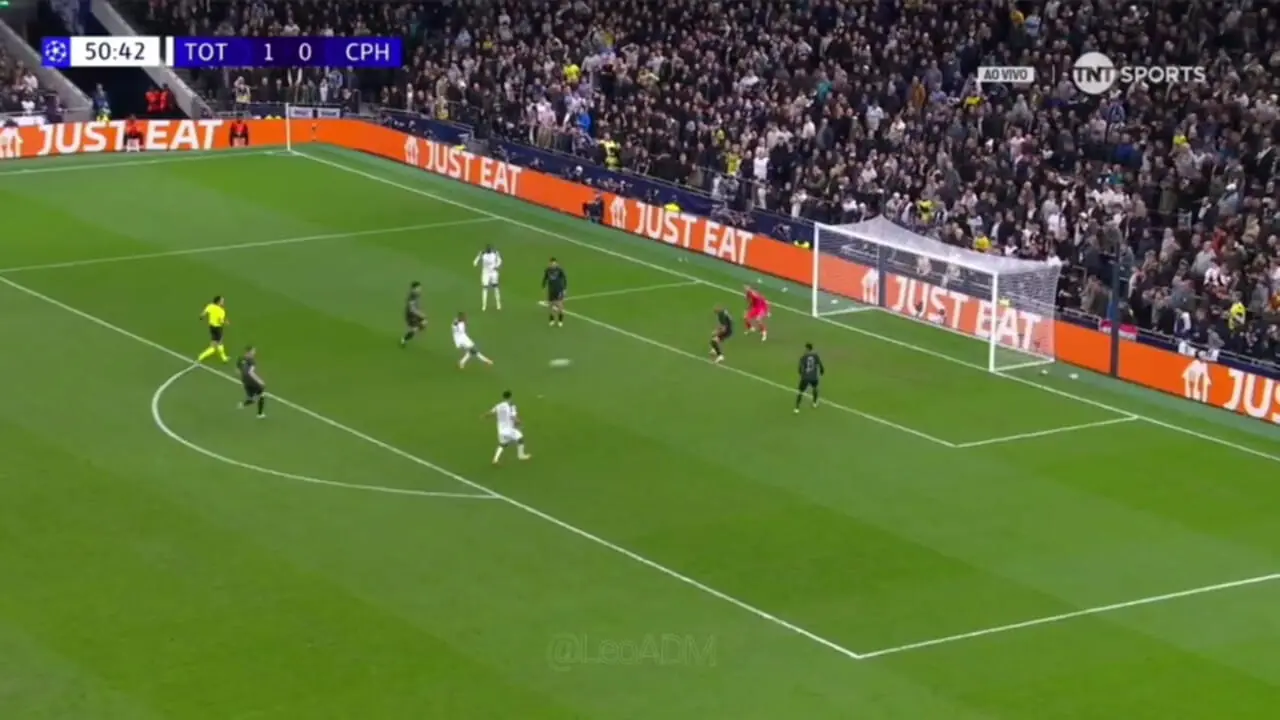 گل دوم تاتنهام به اسپورتینگ توسط ویلسون اودوبرت