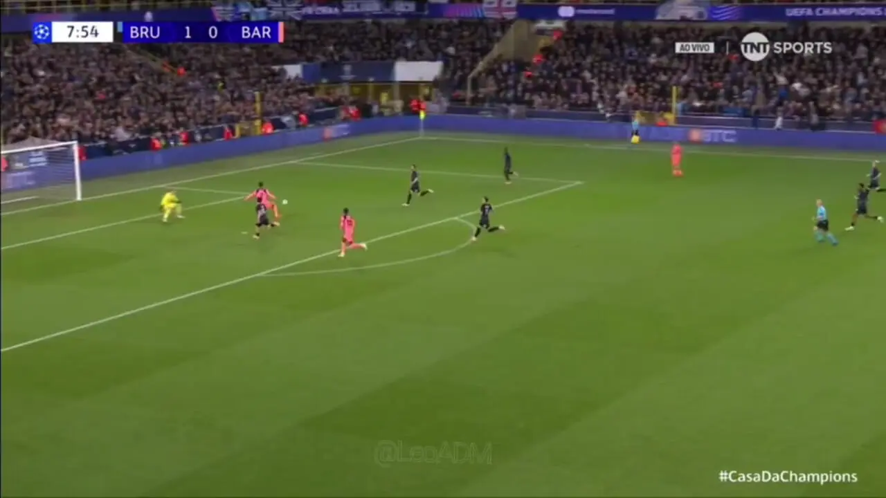 ویدیو: گل اول بارسلونا به کلوب بروژ توسط فران تورس