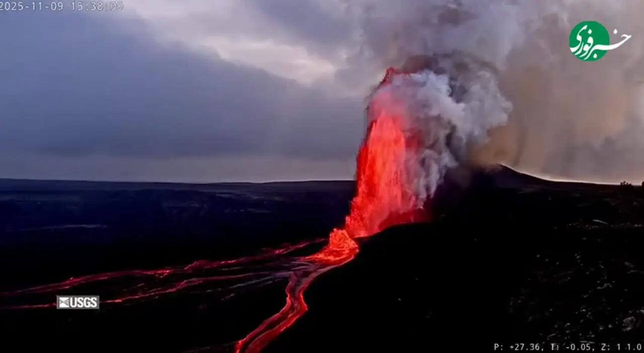 فوران آتشفشان کیلاویا در هاوایی