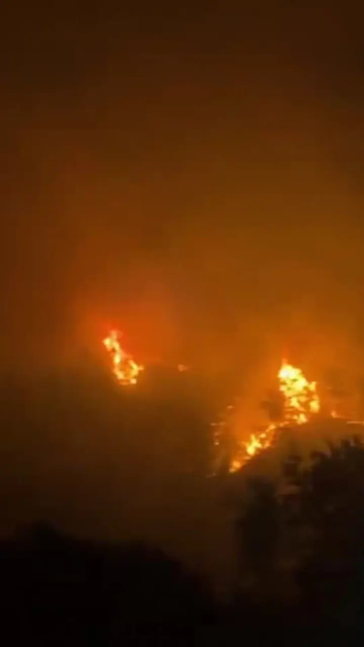 آتش سوزی گسترده در جنوب لبنان در حال نزدیک شدن به خانه‌های مردم