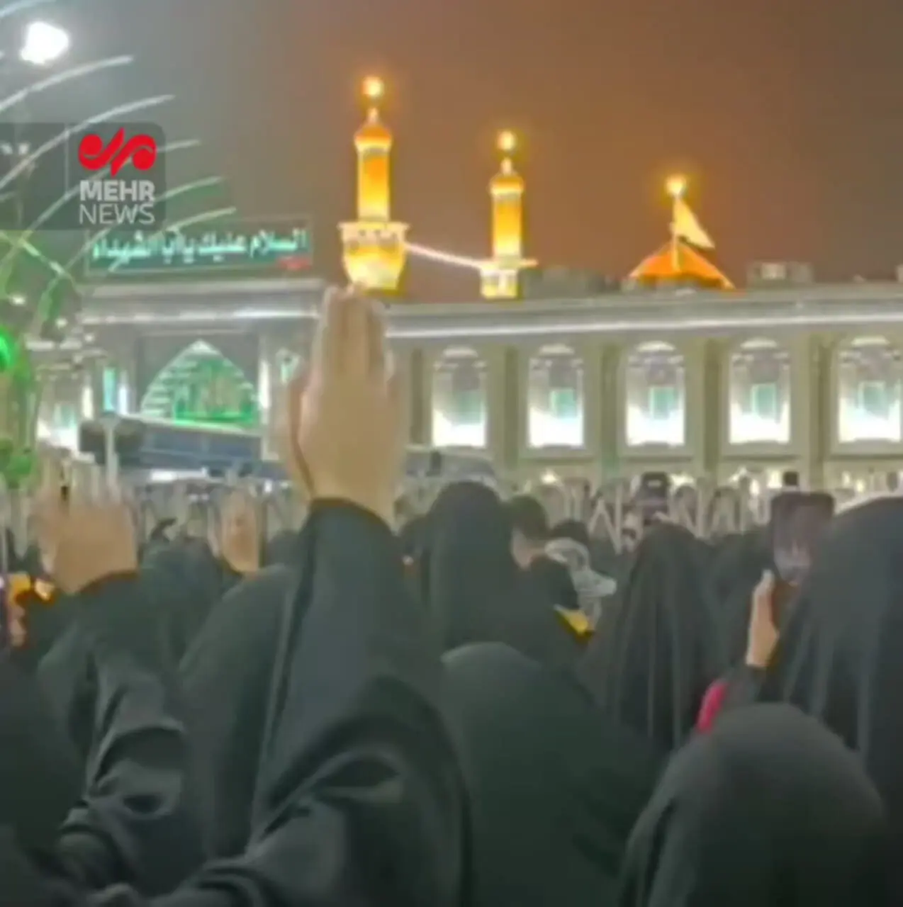 حال و هوای بین‌ الحرمین کربلا و ازدحام زوار در شب زیارتی سیدالشهدا علیه‌السلام