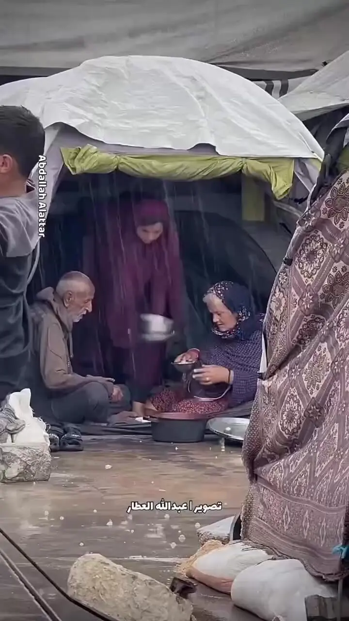 بارش باران در غزه