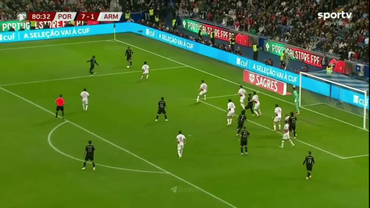 ویدیو: گل هشتم پرتغال به ارمنستان توسط ژوائو نوس