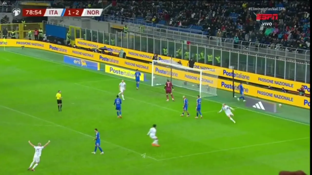 ویدیو: گل سوم نروژ به ایتالیا توسط هالند