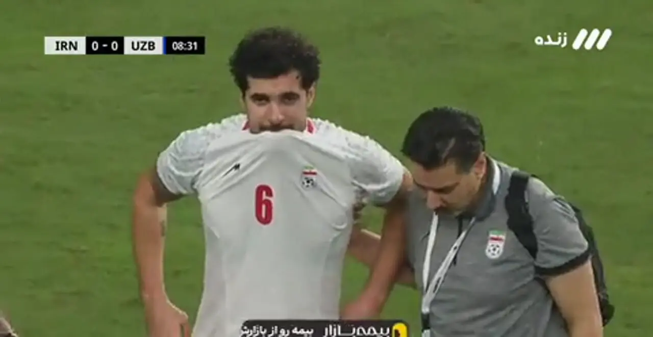 ویدیو: لحظه تعویض سعید عزت‌اللهی به دلیل مصدومیت