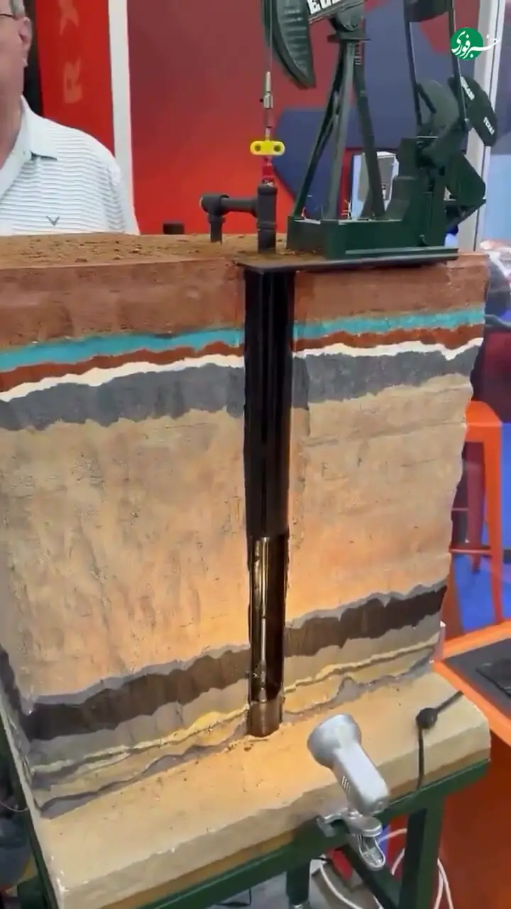 فرایند دیدنی بیرون کشیدن نفت از اعماق زمین