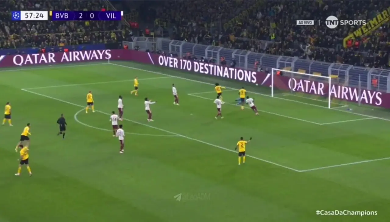 ویدیو: گل سوم دورتموند به ویارئال توسط آدیمی