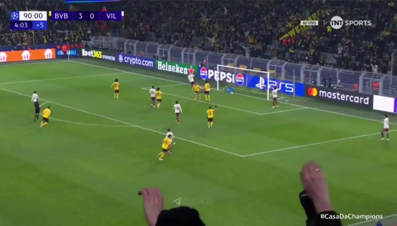 ویدیو: گل چهارم دورتموند به ویارئال توسط دنیل اسونسن