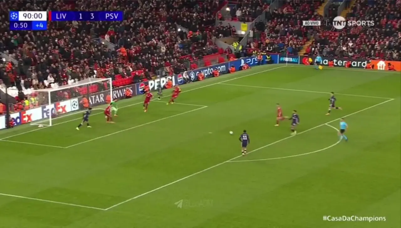 ویدیو: گل چهارم آیندهوون به لیورپول توسط کوهایب دیروئخ