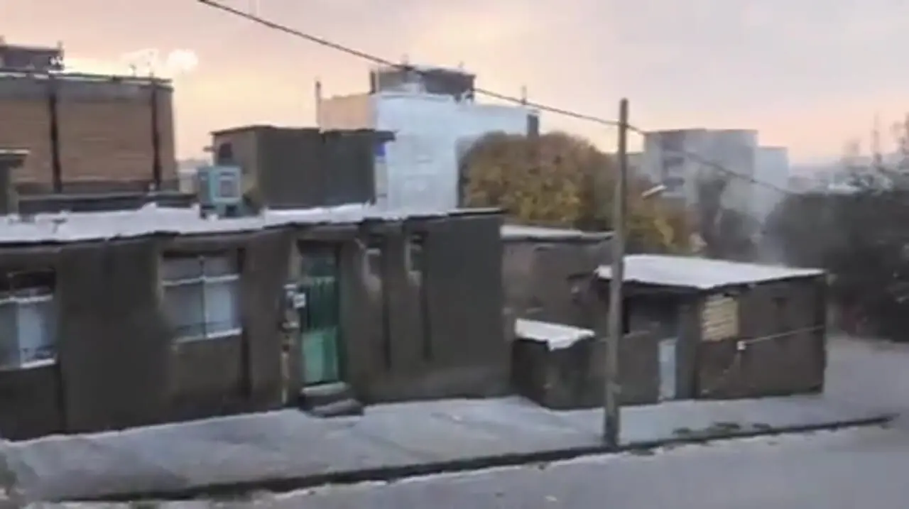 بارش شدید تگرگ در روانسر کرمانشاه