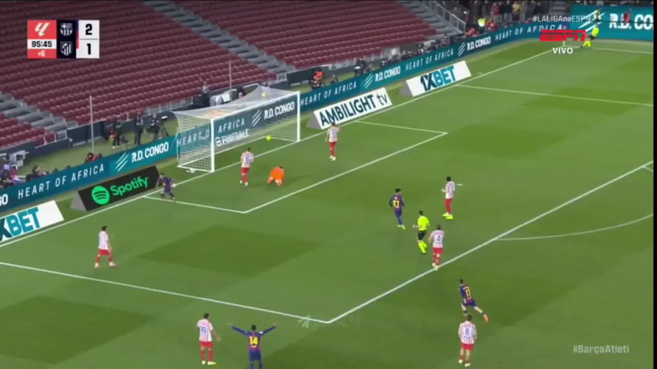 ویدیو: گل سوم بارسلونا به اتلتیکو مادرید توسط فران تورس
