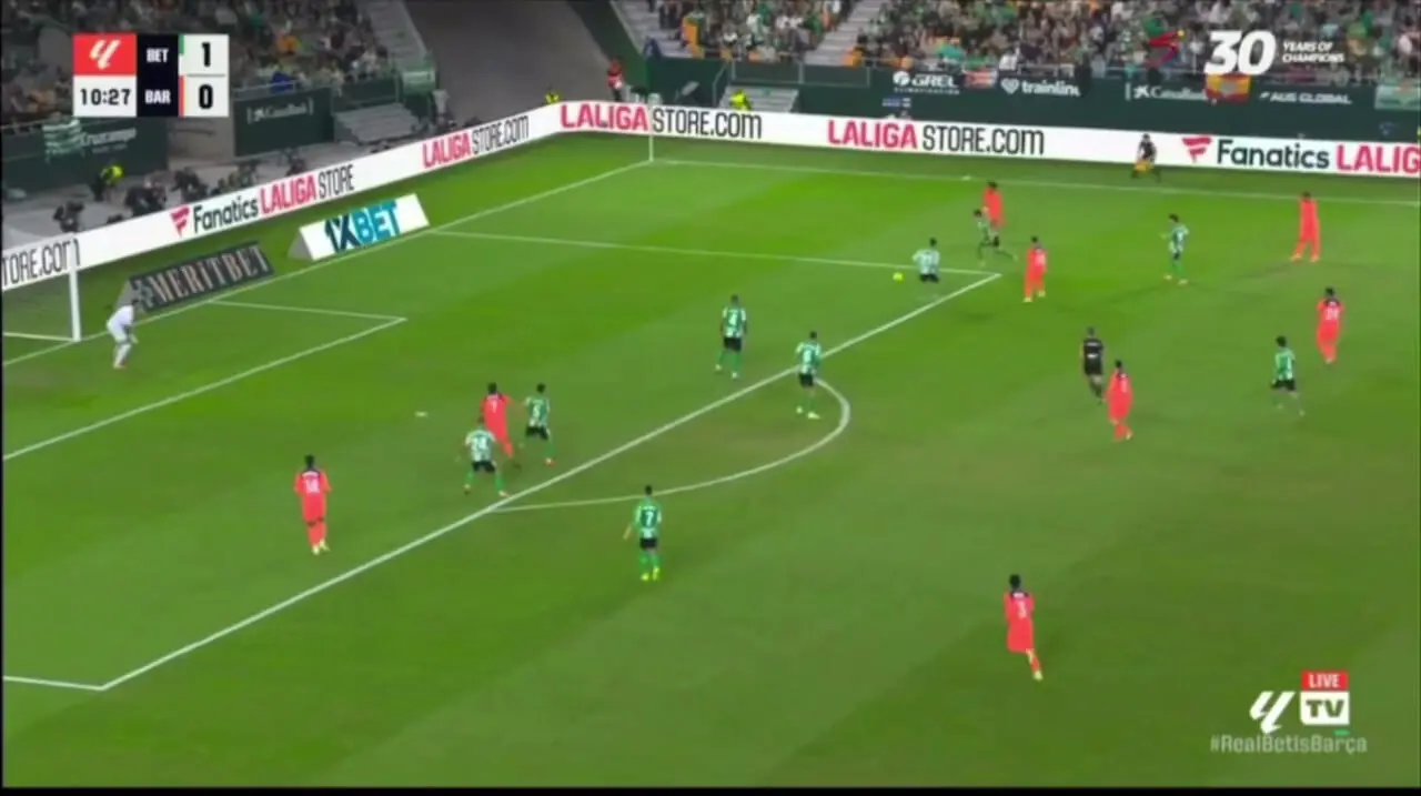 ویدیو: گل اول بارسلونا به رئال بتیس توسط فران تورس