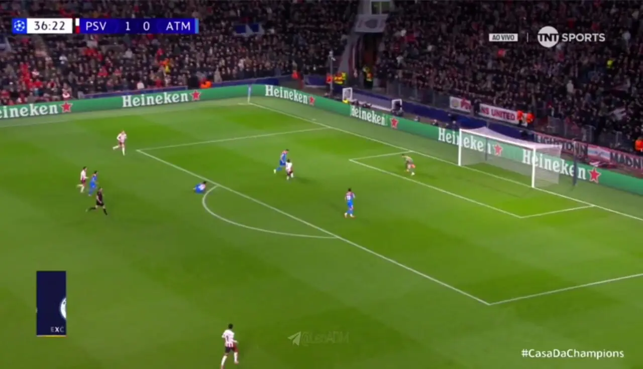 ویدیو: گل اول اتلتیکو مادرید به آیندهوون توسط آلوارز