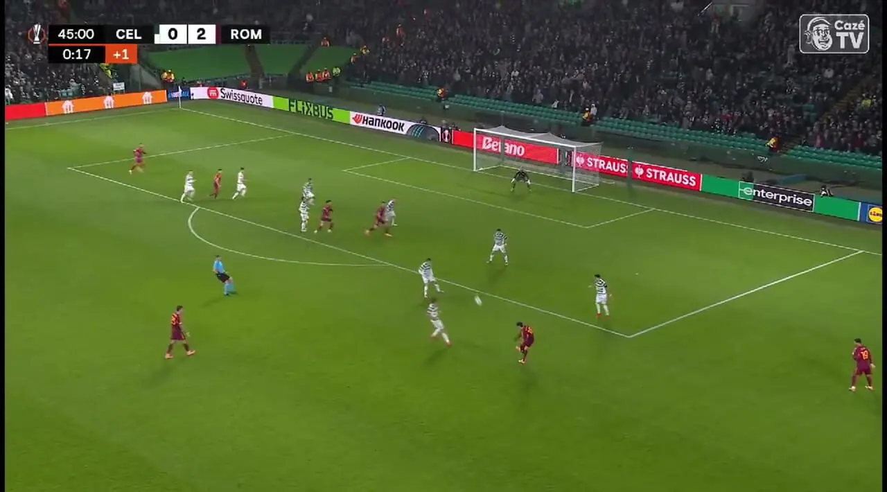 ویدیو: گل سوم رم به سلتیک توسط فرگوسن