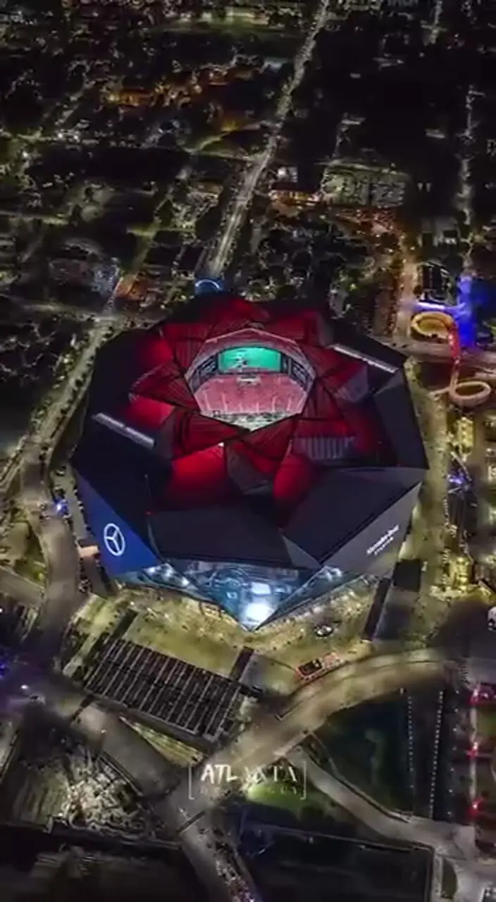 نمایی از ورزشگاه مرسدس بنز میزان جام جهانی 2026