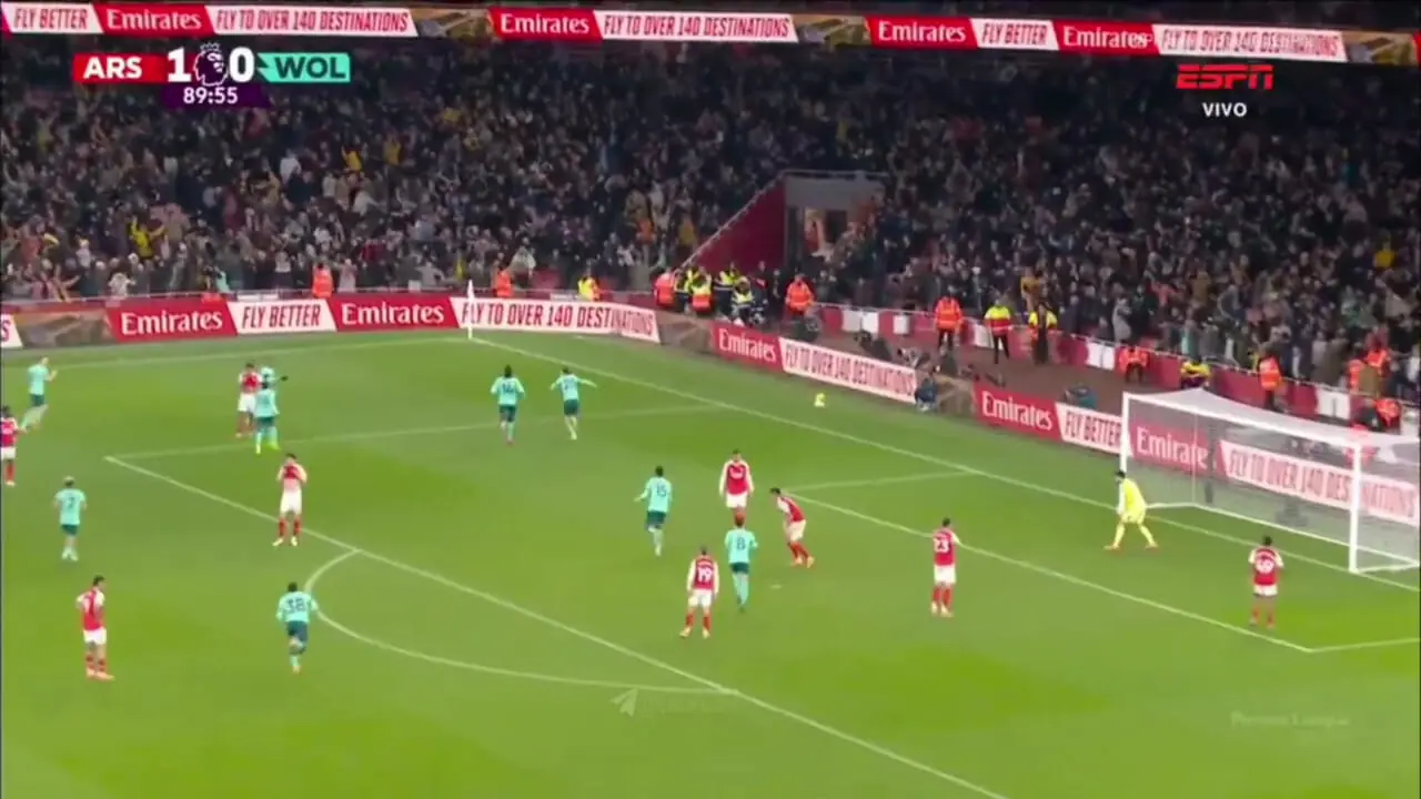 ویدیو: گل اول ولورهمپتون به آرسنال توسط آروکوداره