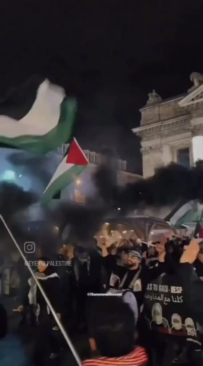 تظاهرات در بلژیک در حمایت از فلسطین