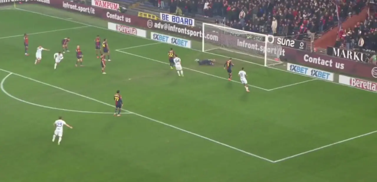 ویدیو: گل دوم اینتر به جنوا توسط لائوتارو مارتینز