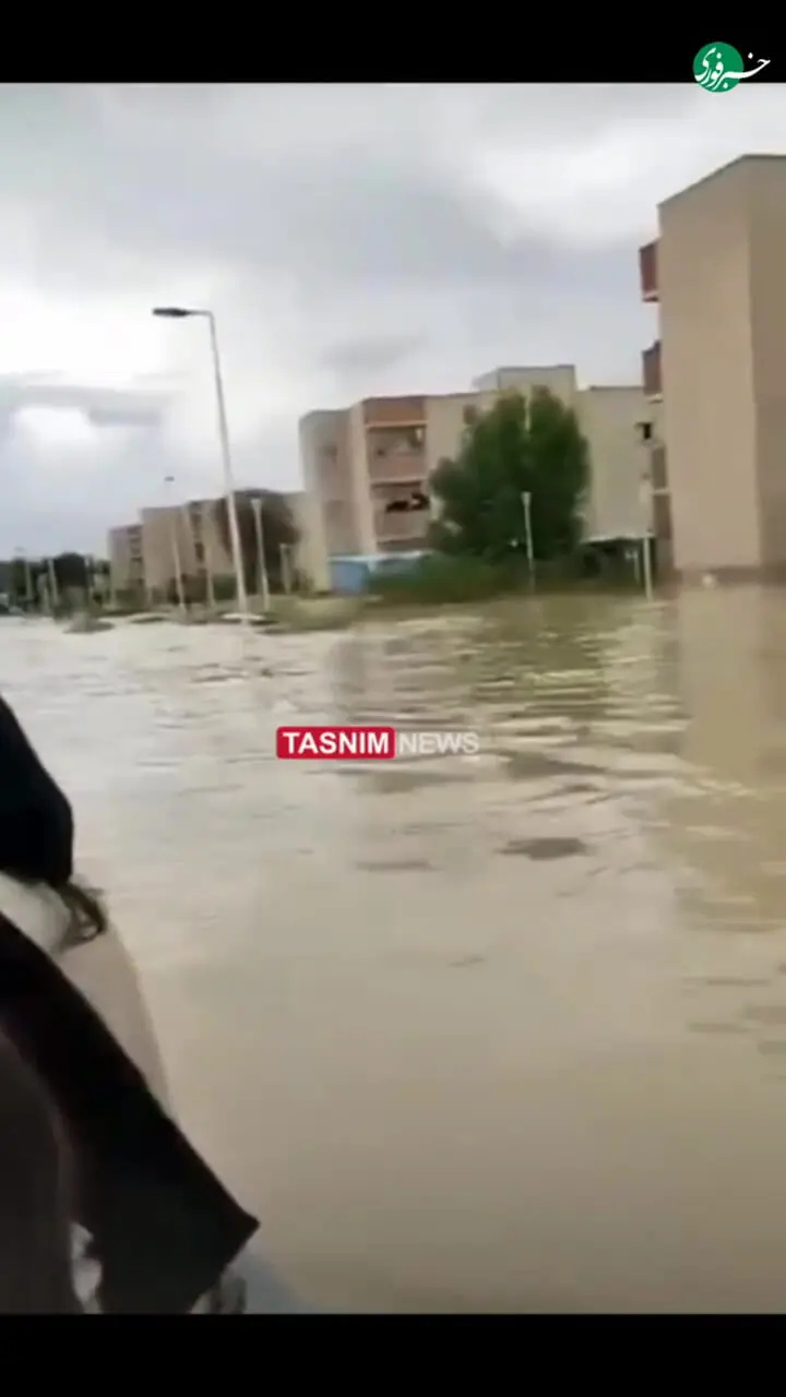 وضعیت عجیب سیلاب در منطقه هدیش بندرعباس