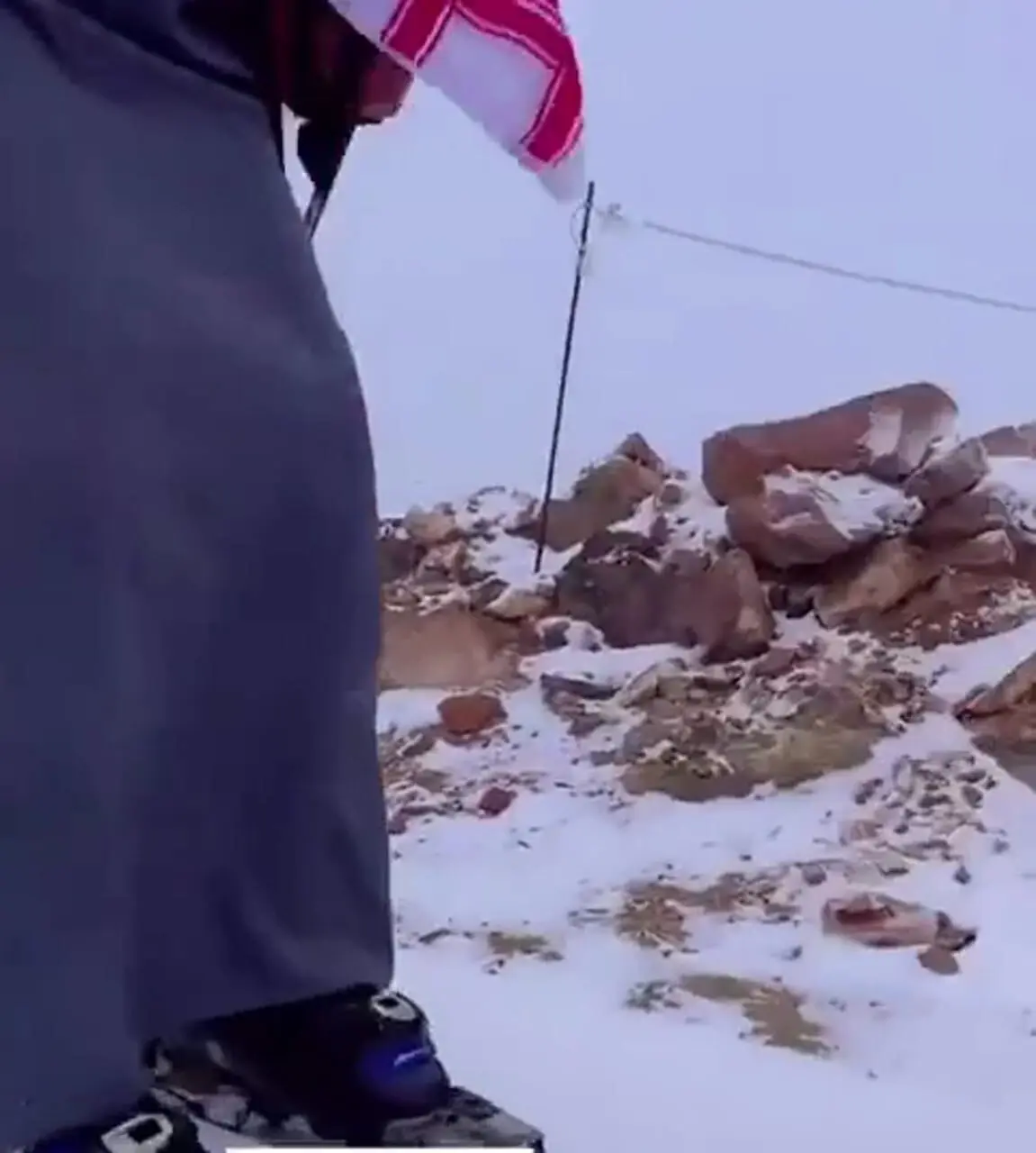 بارش برف در عربستان