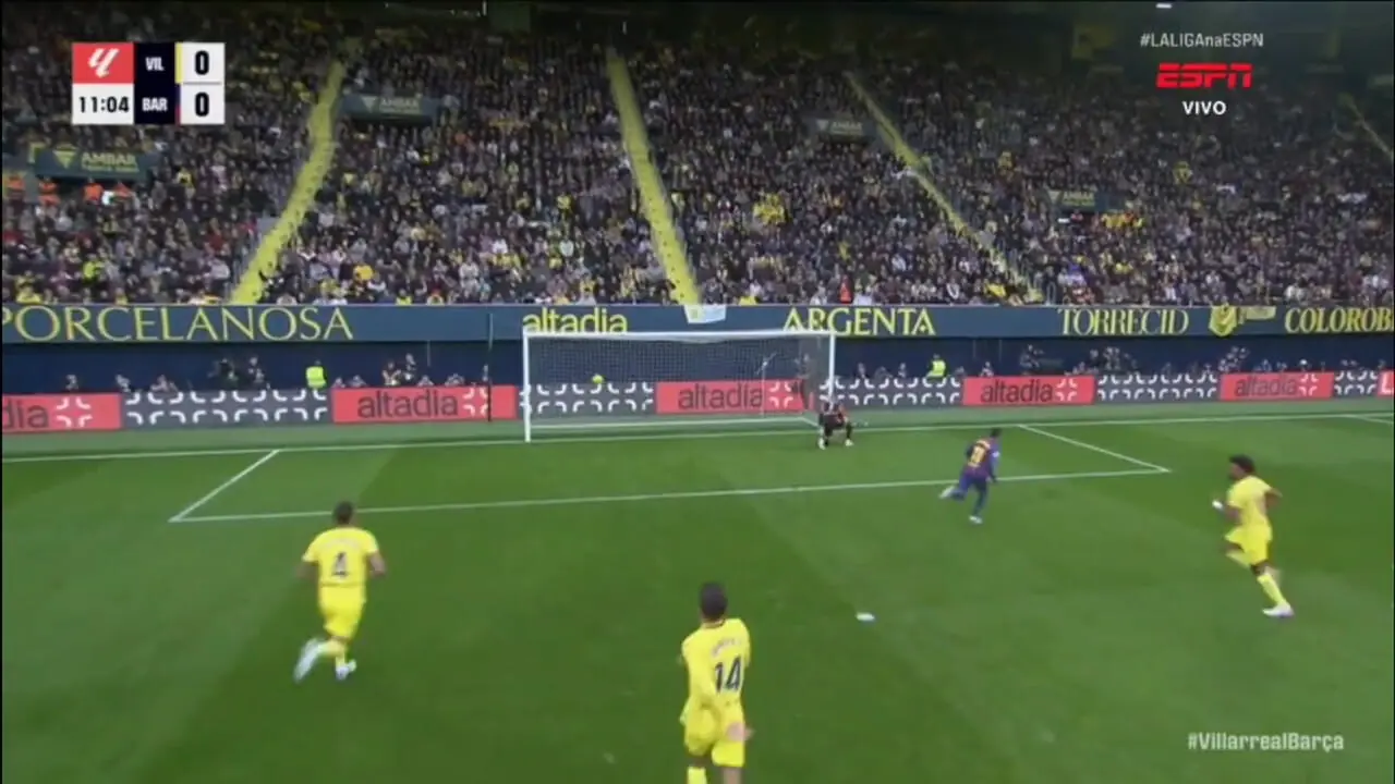 ویدیو: گل اول بارسلونا به ویارئال توسط رافینیا