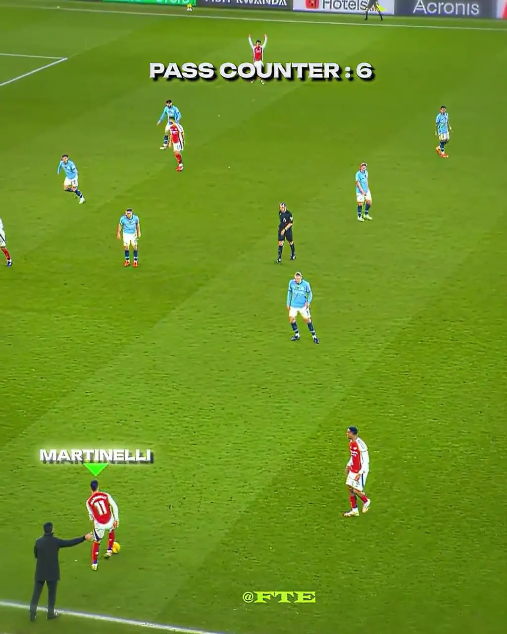 ویدئو: گل آرسنال به منچسترسیتی با ۸ پاس پیاپی