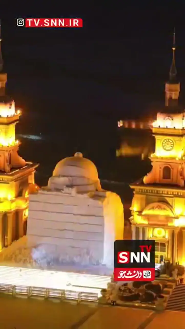 ساخت آدم‌برفی ۱۹ متری در هاربین چین