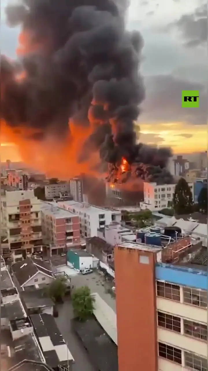 آتش‌سوزی گسترده‌ در دانشکده ماریستا سانتا ماریا در برزیل