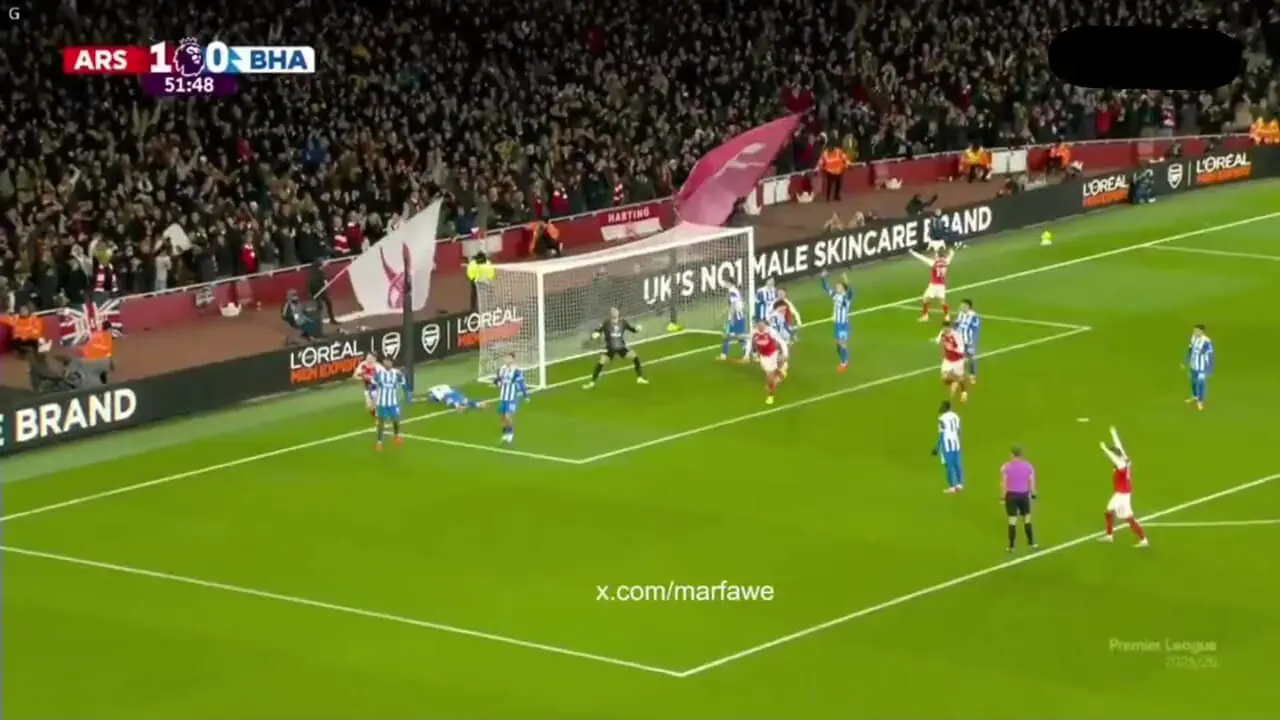 ویدیو: گل دوم آرسنال به برایتون با گل به خودی جئورجینیو روتر