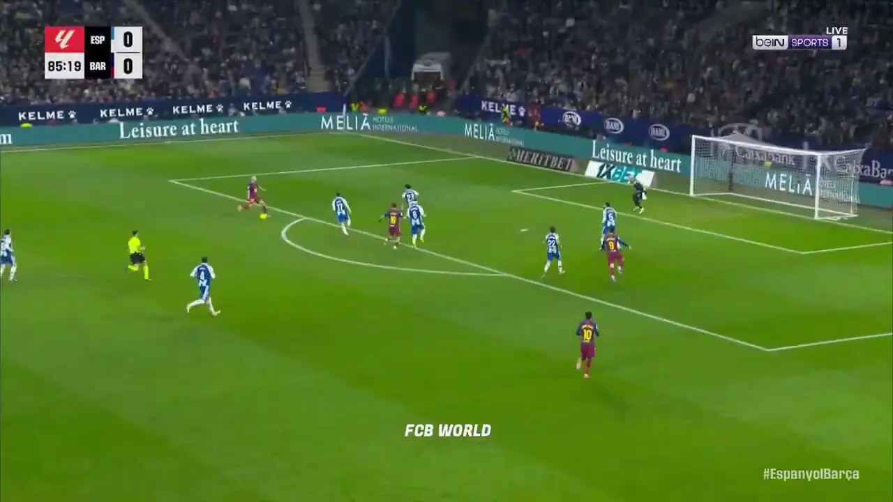 ویدیو: گل اول بارسلونا به اسپانیول توسط اولمو