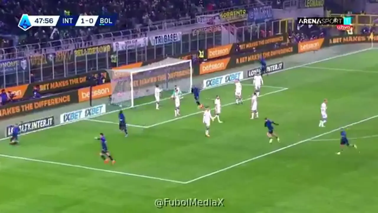 ویدیو: گل دوم اینتر به بولونیا توسط لائوتارو مارتینز