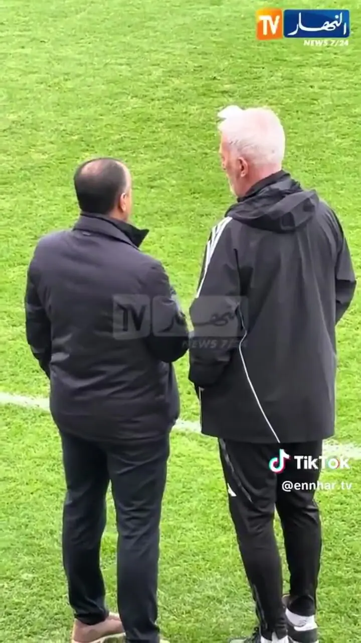 ویدئو: گفتگوی طولانی رئیس فدراسیون فوتبال الجزایر و ولادیمیر پتکوویچ‎!‎