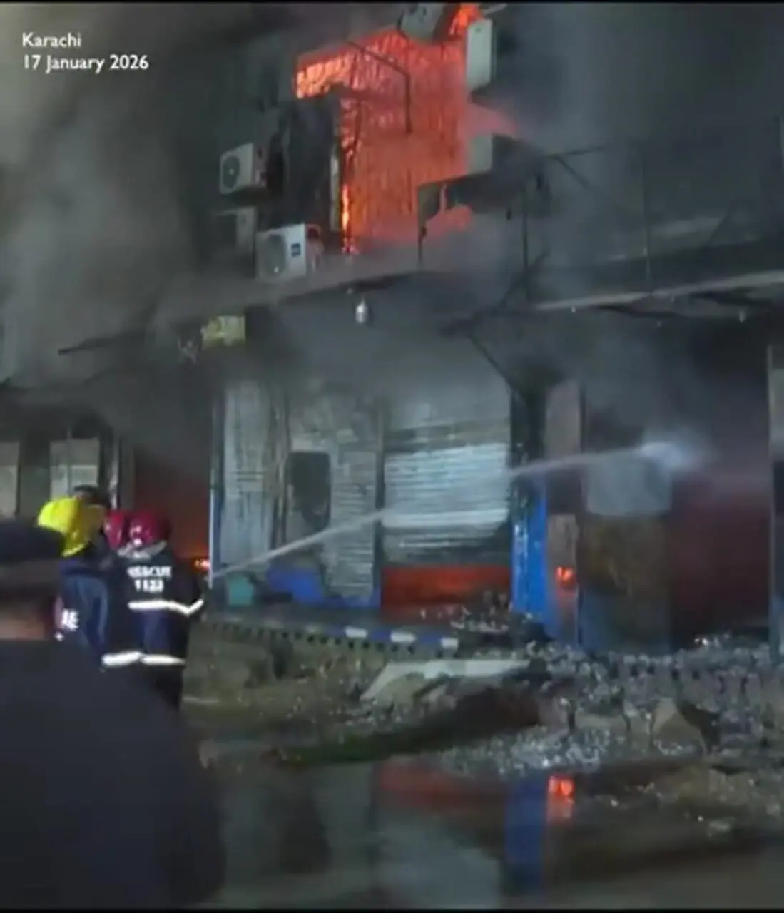 آتش‌سوزی مهیب در پاکستان