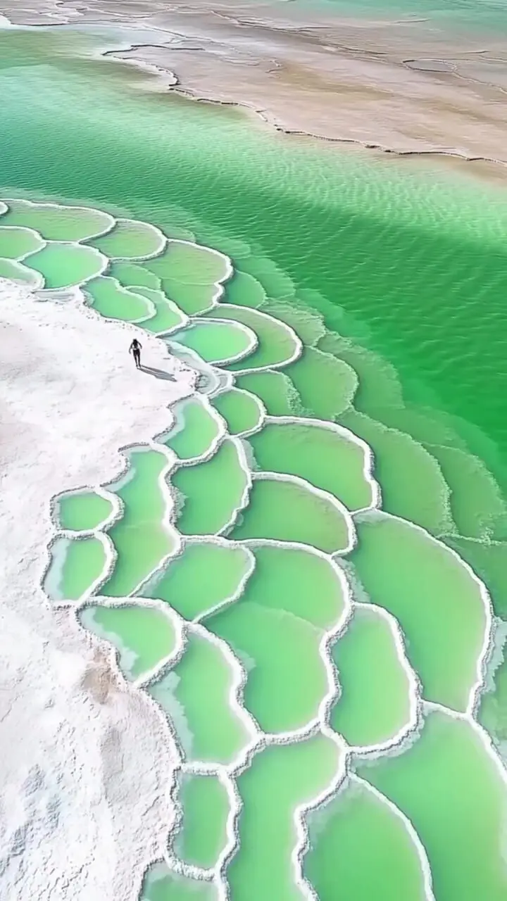 تصاویری از بزرگ‌ترین دریاچه نمک چین