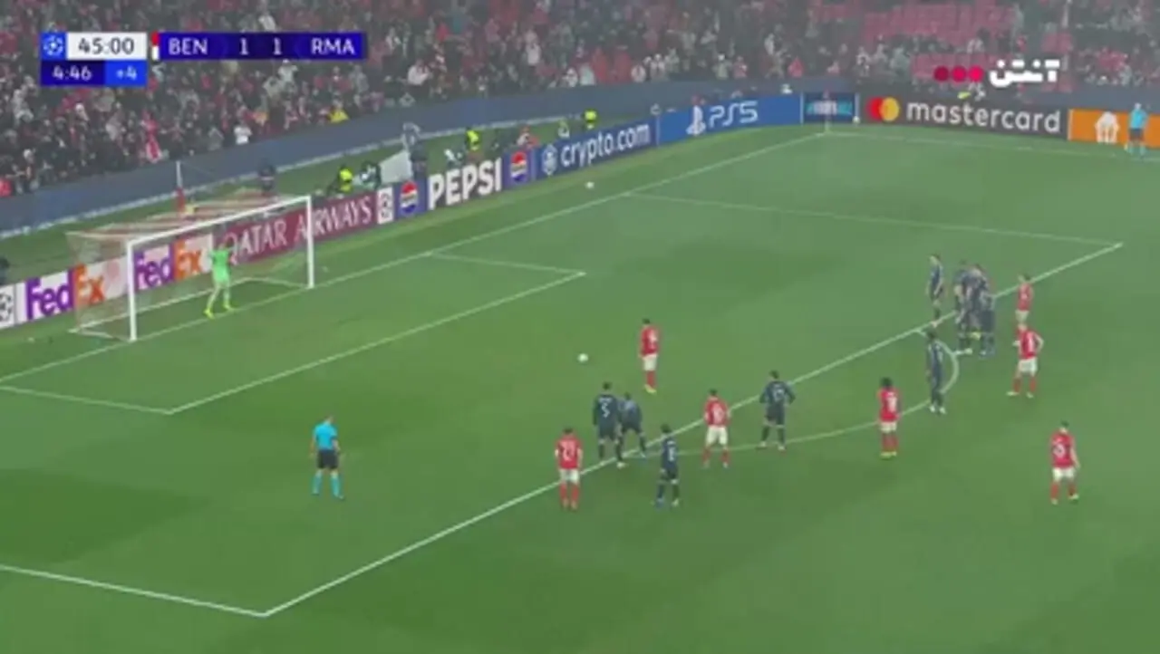 ویدیو: گل دوم بنفیکا به رئال مادرید توسط پاولیدیس