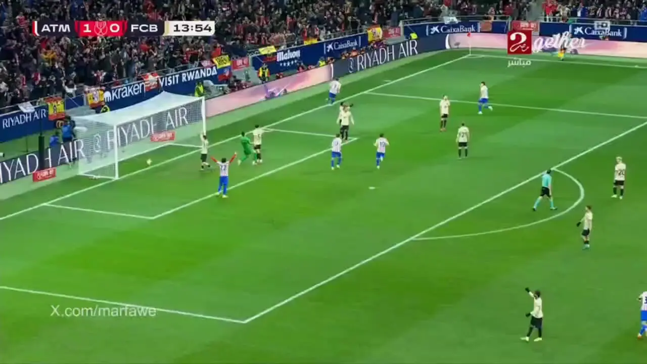 ویدیو: گل دوم اتلتیکو مادرید به بارسلونا توسط گریزمان