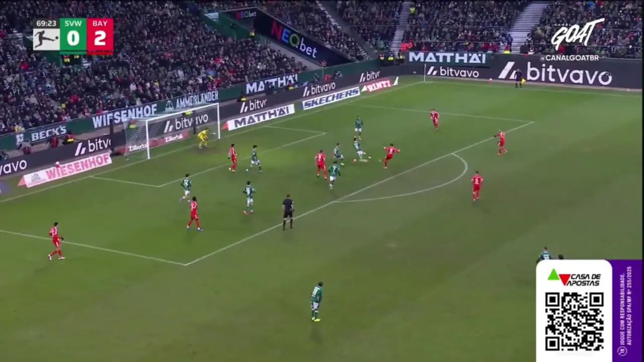 ویدیو: گل سوم بایرن مونیخ به وردربرمن توسط گورتسکا